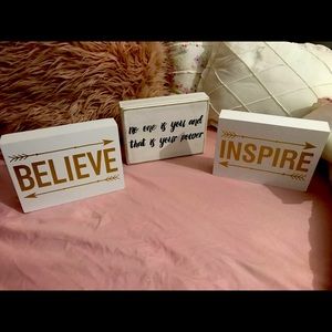 Home decor, BELIEVE, INSPIRE Wall Decor.